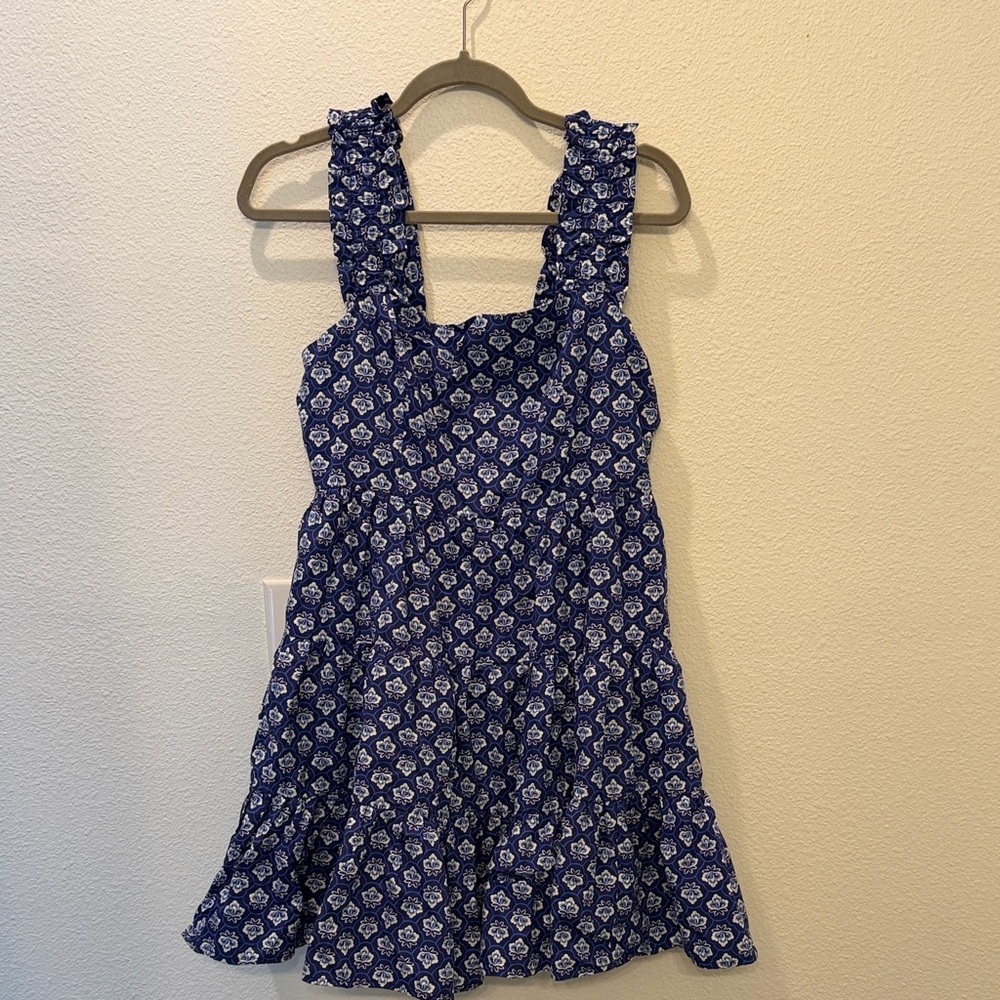 Aqua  Blue Floral Dress M
